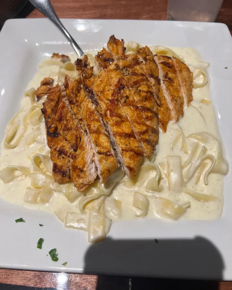 Chicken Parmigiana with Alfredo Sauce