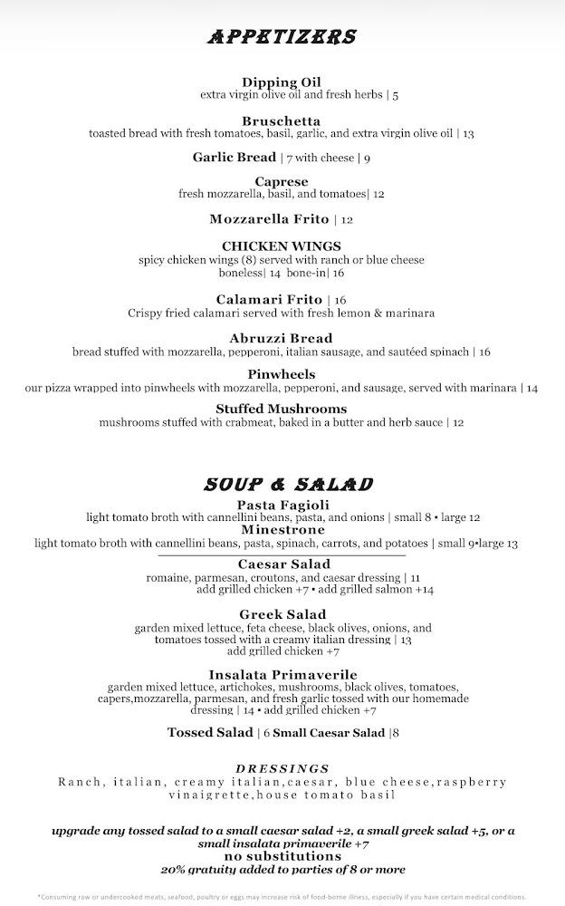 Casa Pasta Italian Restaurant- Helotes Menu image 1