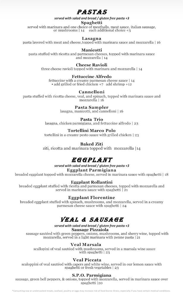 Casa Pasta Italian Restaurant- Helotes Menu image 3
